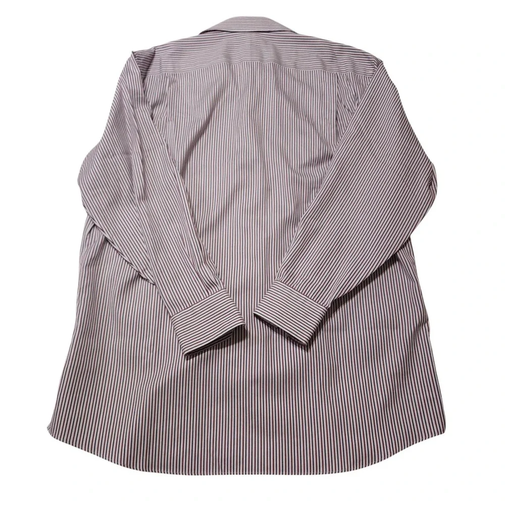 Tommy Hilfiger Dress Shirt Mens 16 32/33 Red Blue Stripe Classic Cotton